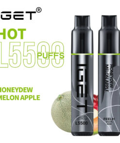 iGET HOT VAPE 5500 PUFF – HONEYDEW MELON APPLE