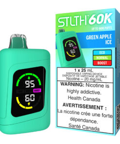 STLTH 60K Disposable Vape Device - Green Apple Ice